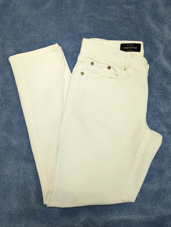 J. Crew Denim - J. Crew Toothpick Mid Rise Ankle Jeans in White NWOT